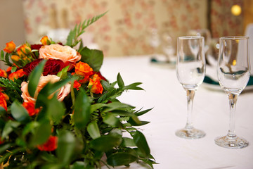 Wedding table for the newlyweds