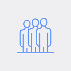 Human resources department. Business people icon simple line flat illustration.Vector icon