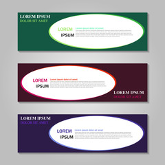 Vector abstract design web banner template. Web Design Elements - Header Design. 