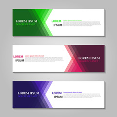 Vector abstract design web banner template. Web Design Elements - Header Design. 