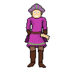 Messenger pixel art character