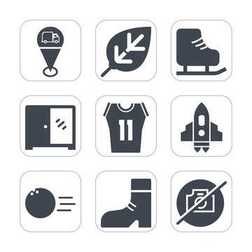 Premium fill icons set on white background . Such as ice, sport, natural, technology, white, skating, fashion, cold, picture, leaf, sign, spaceship, camera, interior, environment, plant, cabinet, foot