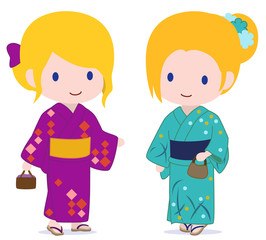 女子旅　日本で浴衣　タイプA