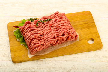 Raw minced beef meat