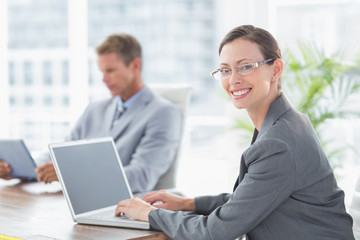 Business partners working together