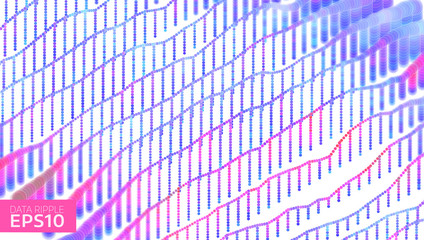 Obraz premium Abstract data ripple background. Data wave futuristic information concept. Chart analysis