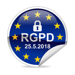 RGPD General Data Protection Regulation  Notification Sticker