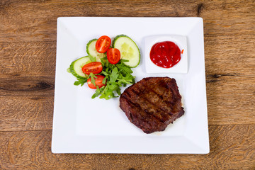 Beef steak with sauce