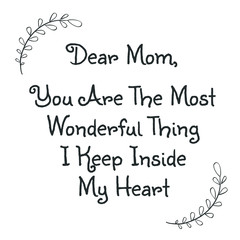 Mother's Day Quote Decorative Vector