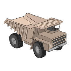 building truck vector drawing illustration