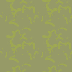 Camouflage seamless pattern. Background in different shades of green. Vector illustration, repeat camo as military print for paintball clothes, backdrop, endless grunge texture