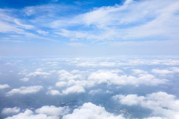 view sky and clouds from an airplane