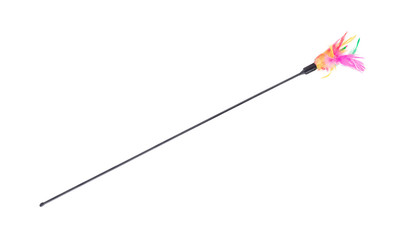Feathered pole cat toy
