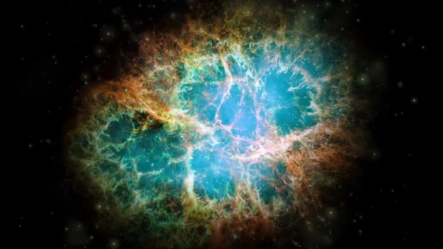 Crab Nebula galaxy animation. Elements of this image furnished by NASA.