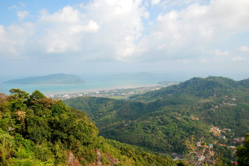 Fototapeta na wymiar View of mountains and jungle of Thailand