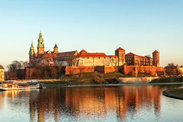 Foto op Canvas Wawel hill with royal castle in Krakow © pab_map