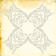 Vector baroque of vintage elements for design. 