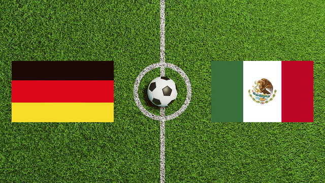 Banner Fußball Gruppenspiel Deutschland gegen Mexiko