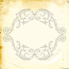 Vector baroque of vintage elements for design. 