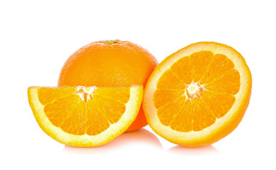 Orange on white background