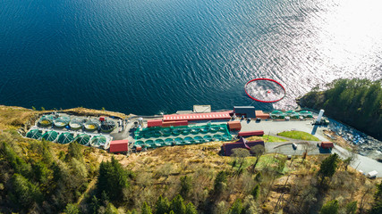 Salmon fish farm. Norway