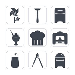 Premium fill icons set on white background . Such as home, musical, bed, instrument, warm, food, double, christmas, interior, sign, fire, object, engineering, blade, hotel, ice, percussion, nature