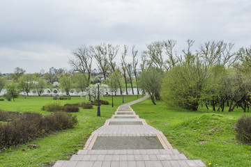 Endless road in forest of Lake National park