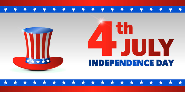 Happy usa independence day, 4th of july. Design for greeting and sale promotion banner template illustration with text. Easy to use for social media marketing.