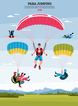 Parajumping Poster Illustration