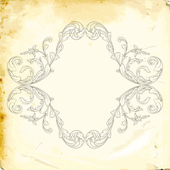Vector baroque of vintage elements for design. 