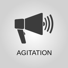 Agitation icon. Agitation symbol. Flat design. Stock - Vector illustration