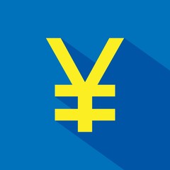 Icon of yen. Symbol of Japanese currency