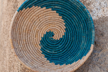 Fototapeta na wymiar Closeup of typical sardinian wicker basket