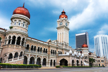 Fototapeta na wymiar Merdeka Square in downtown Kuala Lumpur Malaysia