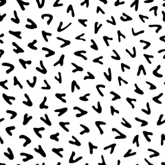 Behang Wit Rommelig vector naadloos patroon met handgeschilderde penseelstreken.