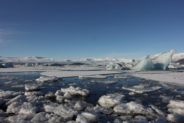 Fototapeta na wymiar Jökursalon Gletschersee Eisberg