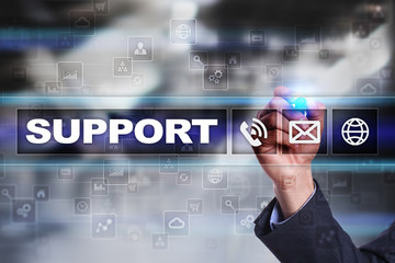 Technical support. Customer help. Business and technology concept.