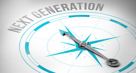 The word next generation against compass