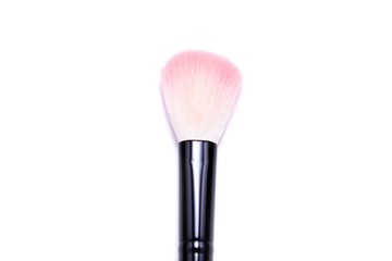 Photo makeup brush on white background
