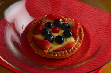 fresh red fruit pie