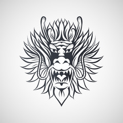 Dragon logo. Vector illustration.