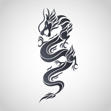 Dragon logo. Vector illustration.