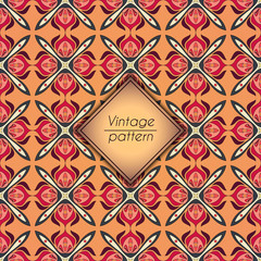 Abstract geometric retro seamless pattern. Vector background.