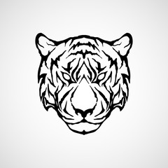 Fototapeta premium Tiger vector logo icon illustration
