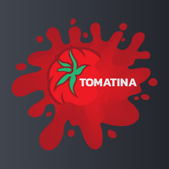 la tomatina logo icon, tomato battle