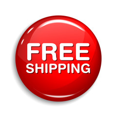 Free Shipping Round Vector Web Element Circular Button Icon Design