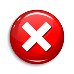 Cross Round Vector Web Element Circular Button Icon Design