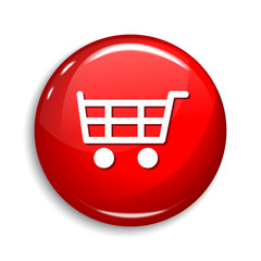 Shopping Cart Round Vector Web Element Circular Button Icon Design