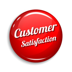 Customer Satisfaction Round Vector Web Element Circular Button Icon Design