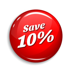 Save 10 Round Vector Web Element Circular Button Icon Design